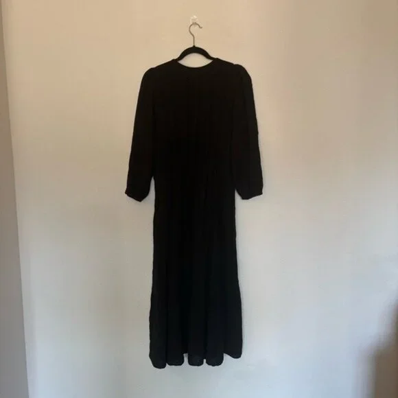 Xirena Ella Cotton Muslin Dress Black - Picture 6 of 8